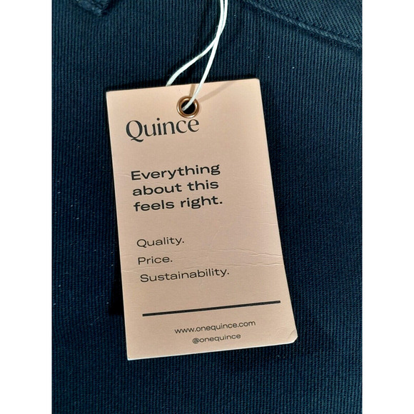 Quince Organic Stretch Cotton Twill Wide-Leg Crop Pant Black Size 32 NWT - Picture 7 of 13